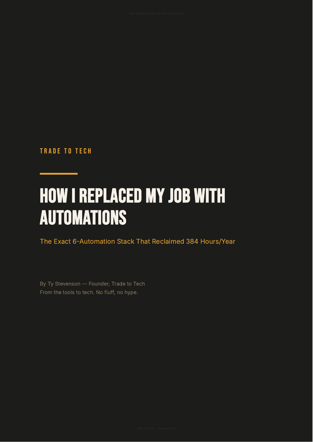 How I Replaced My Job with Automations